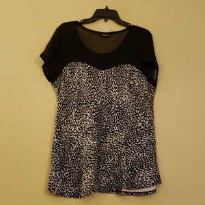 Torrid Animal Print Peplum Blouse